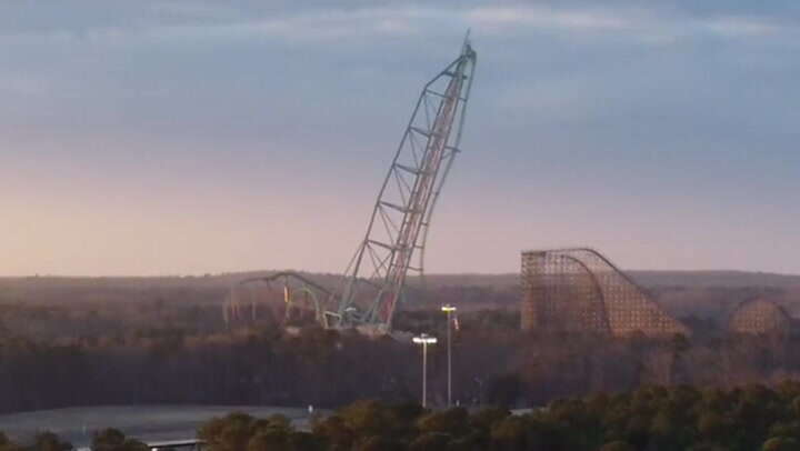 World’s tallest rollercoaster Kingda Ka destroyed in implosion