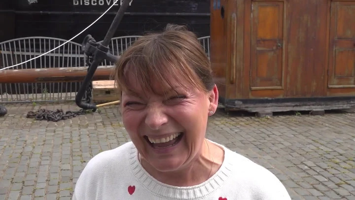 Lorraine Kelly ‘terrified’ after climbing up 25-ft ship in Dundee