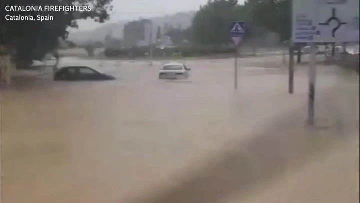Spain battles severe floods as cars submerged and roads turn to rivers