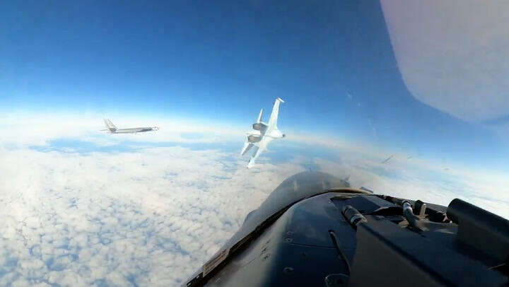 Watch: Russian fighter jet narrowly misses American aircraft