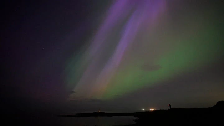 Northern Lights captured over UK lighthouse in amazing timelapse video