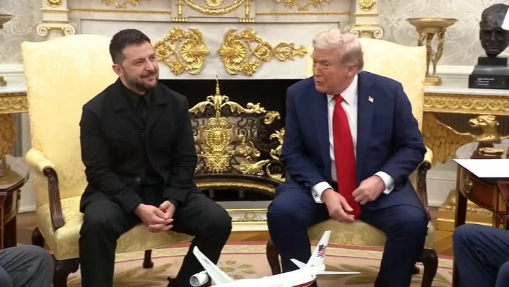 Zelensky gets even with MTG’s boyfriend over suit jibe
