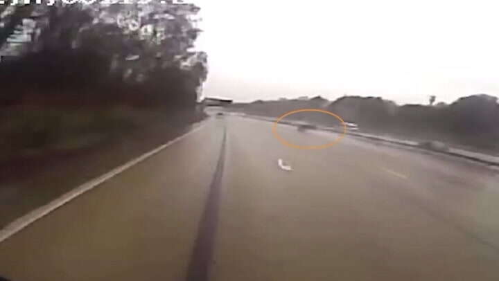 Footage shows car speeding before crash that killed lorry driver