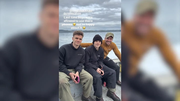 David Beckham sends message to Brooklyn while on 50th birthday trip