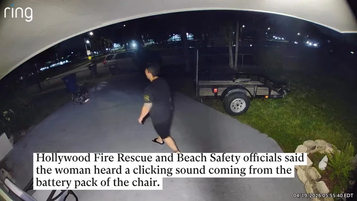 Thrift store electric wheelchair explodes in front of home