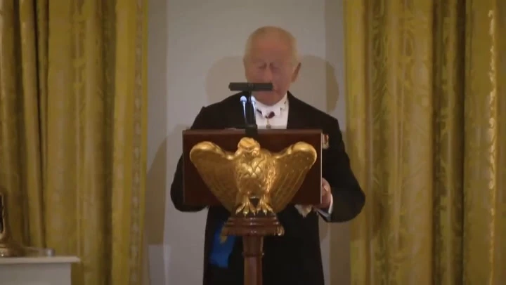 King Charles signs off state dinner speech with Boston Tea Party joke