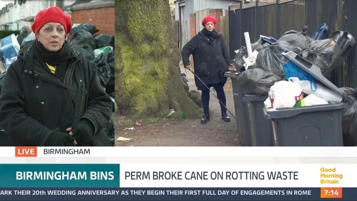 Blind Birmingham resident says bin strike rubbish caused cane to break