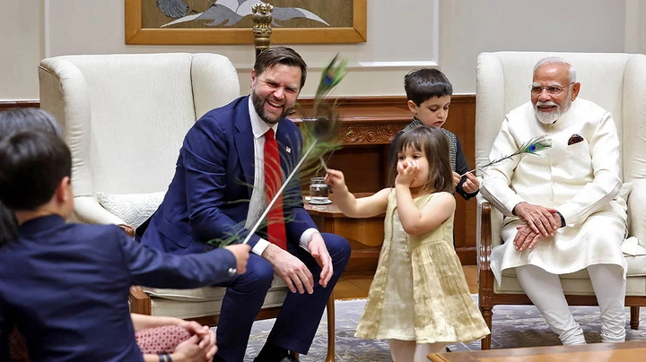 JD Vance’s children steal limelight during meeting with Indian PM