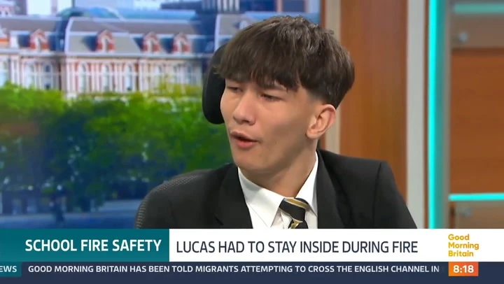 Disabled pupil left in burning school by fire service speaks out