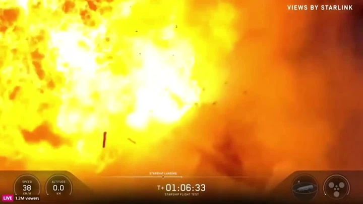 SpaceX’s Starship V3 makes fiery ocean landing after debut test flight