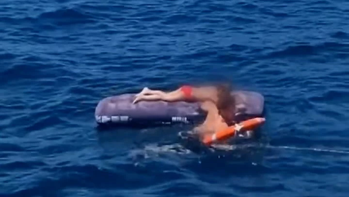 Grandmother and grandson swept 4km out to sea on inflatable mattress
