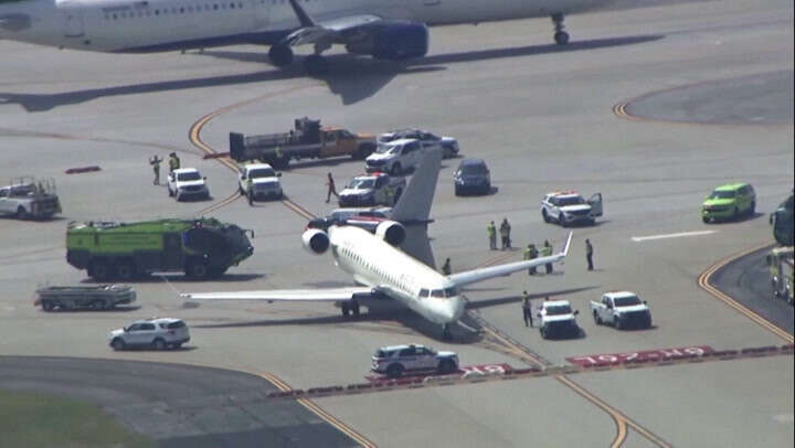 Delta plane clips another aircraft at Atlanta airport, damaging tail