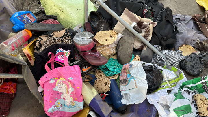 Delhi stampede: Passengers belongings lie on railway station