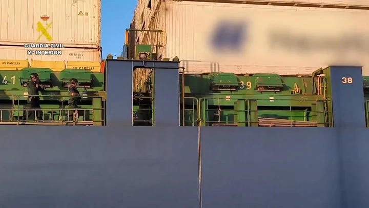 Almost 3,000lbs of cocaine discovered on ship headed for Spain