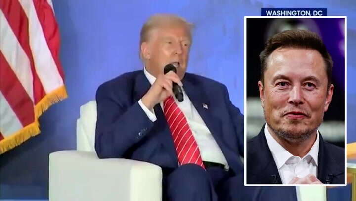 Trump mockingly impersonates ally Elon Musk to laughter from crowd