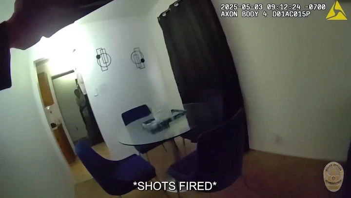 ‘Good shot’: Suspect compliments officer after he is gunned down
