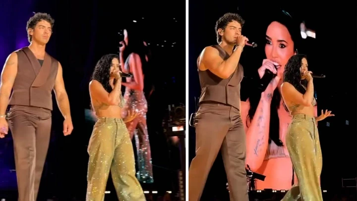 Demi Lovato joins Joe Jonas on stage for ‘Camp Rock’ revival