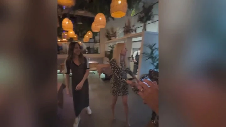 Mel B reunites with Spice Girls at leopard print themed 50th birthday