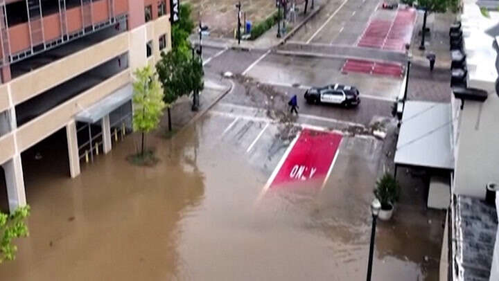 Houston roads submerged by floodwater as Hurricane Beryl hits Texas