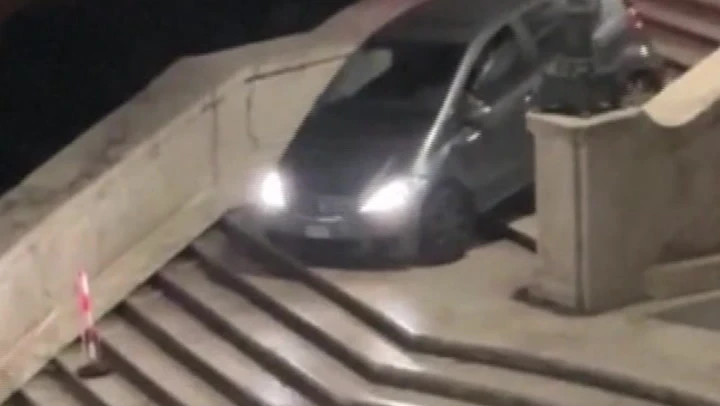 Elderly man drives down Rome’s historic Spanish steps by mistake