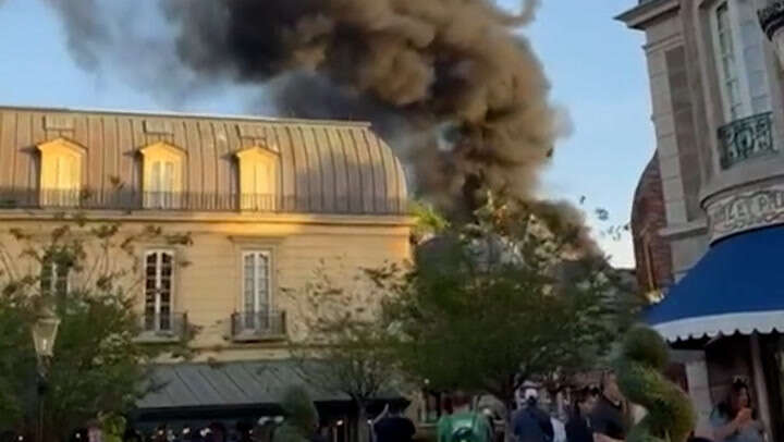 Smoke plumes captured above Disney’s EPCOT after fire breaks out