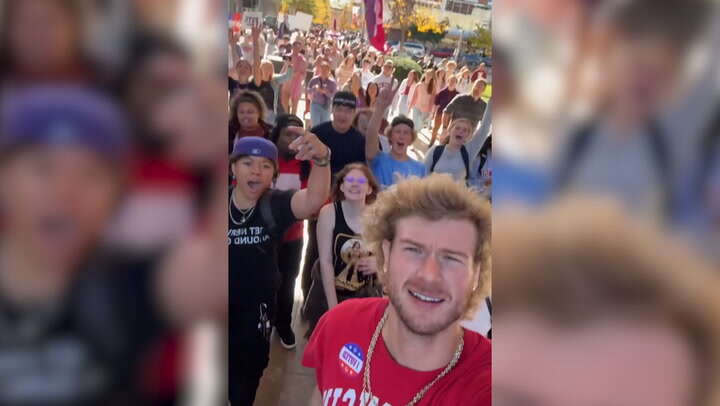 Yung Gravy leads flood of students to vote on UW-Madison campus