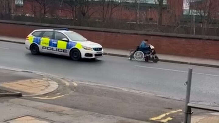 Wheelchair user evades police blue light chase in Sheffield