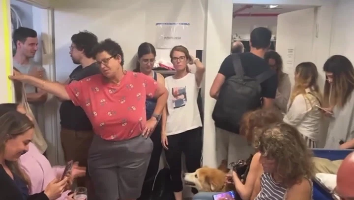 Israelis huddle in Tel Aviv bomb shelter ahead of Iran missile strike