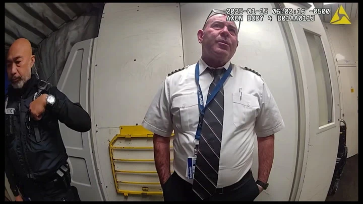 Bodycam footage shows pilot accused of DUI arrested from cockpit