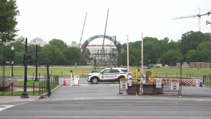 UFC cage fighting ring erected on White House lawn ahead of fights