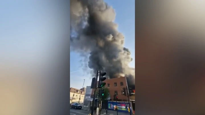 Watch: Huge plumes of smoke rise from Kosher supermarket fire