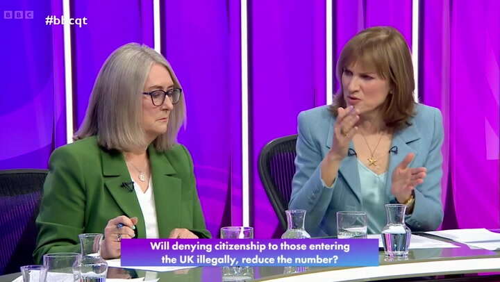 BBC Question Time host Fiona Bruce and Labour minister in heated clash