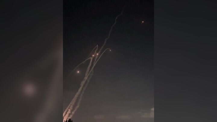 Watch: Israel’s Iron Dome intercepts missiles fired from Lebanon