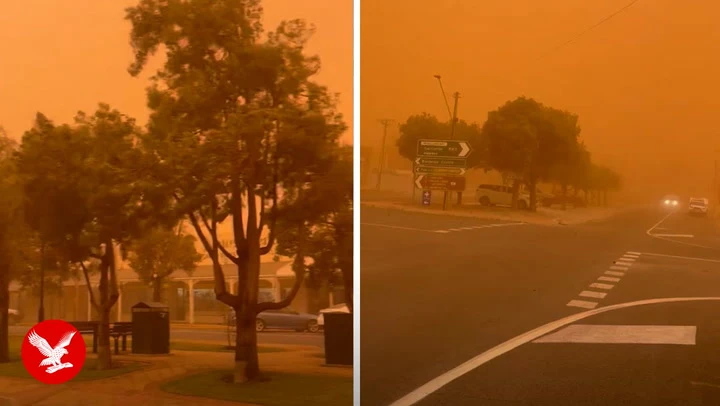 Australia hit by hazardous dust storm turning sky eerie orange colour