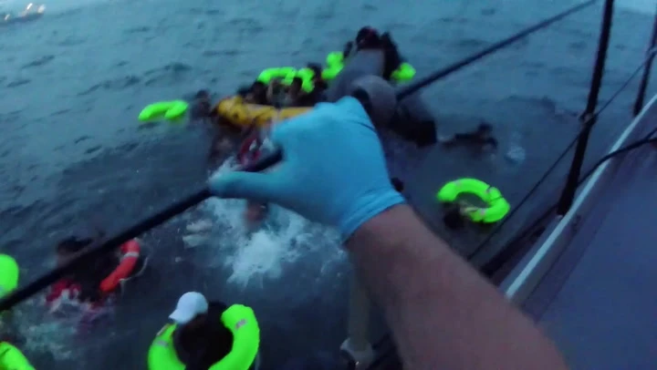 RNLI rescue 19 migrants from English Channel after dinghy capsizes