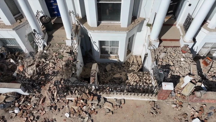 Video: Homes crumble after roof collapses on residents in Notting Hill