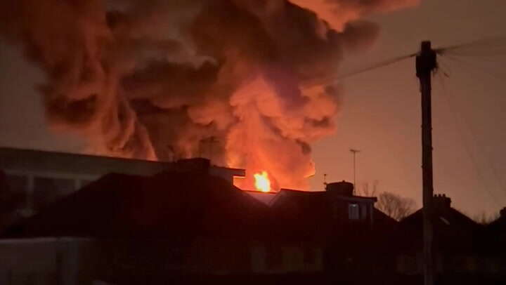 Video: Apocalyptic scenes as flames engulf Hayes electrical substation