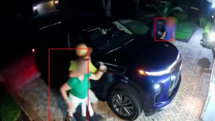 Couple ambushed by armed robbers after planting an AirTag on their car