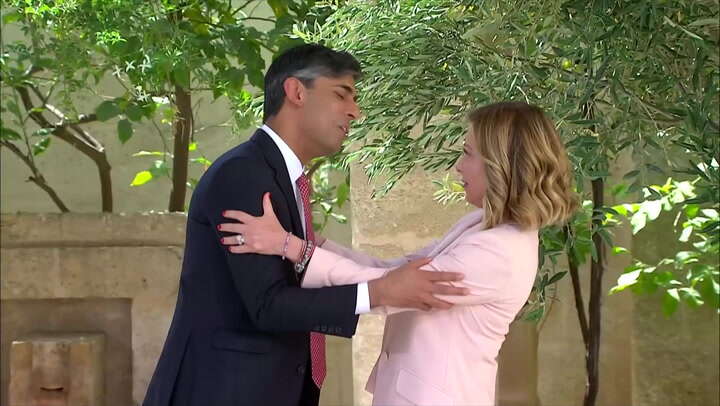 Watch: Giorgia Meloni appears to ask Rishi Sunak if he is ‘ok’