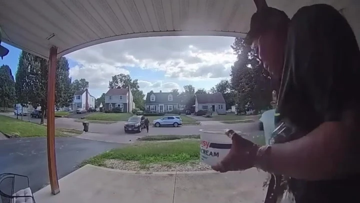 Chaos ensues after child accidentally puts car in reverse