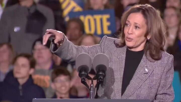 Kamala Harris’s five-word message to protesters interrupting rally