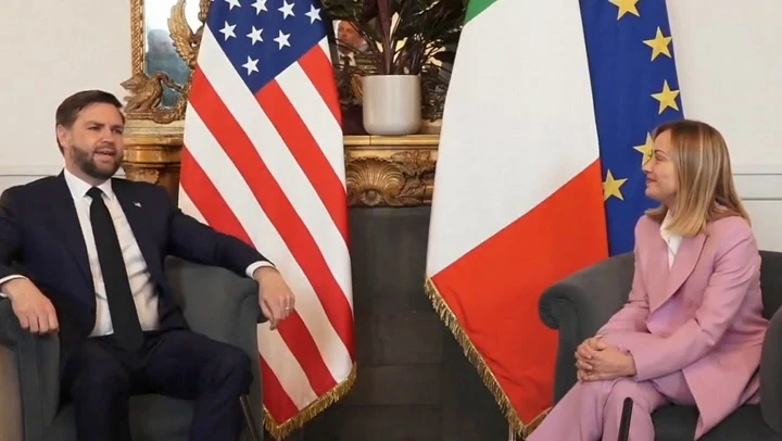 JD Vance jokes Giorgia Meloni could call him a ‘jerk’ on Rome visit