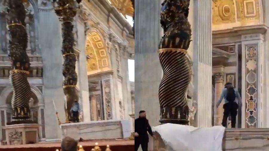 Homem chuta candelabros de R$ 180 mil em visita na Basílica de São Pedro