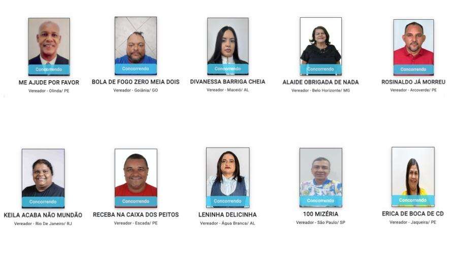 100 Mizéria e briga de 'Pirocas': os nomes estranhos de candidatos na urnas