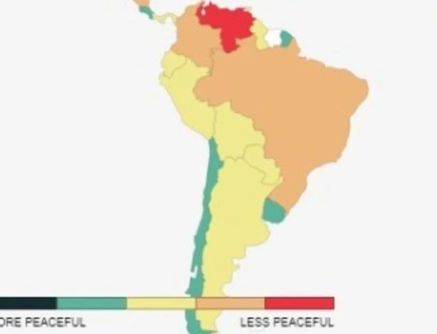 Ranking que mede a paz nos países coloca Brasil em 128º lugar