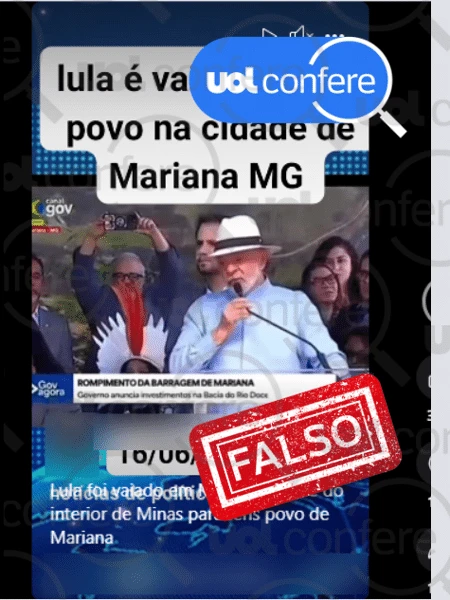 Público vaiou prefeito de Mariana (MG) durante evento, e não Lula