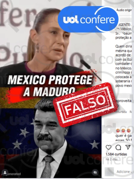 Presidente do México não ofereceu asilo a Maduro; áudio foi criado por IA