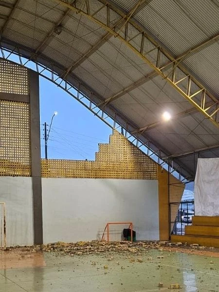 Tempestades derrubam árvores e muro de escola em SC; uma pessoa morreu