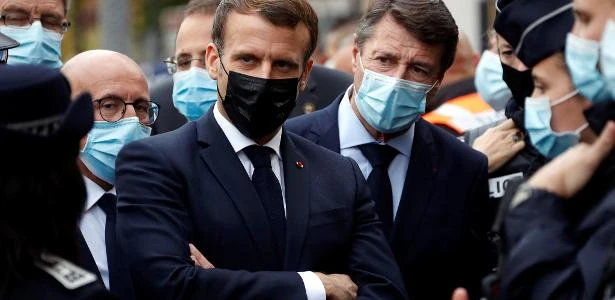 Em Nice, Macron condena 'atentado terrorista islamista'