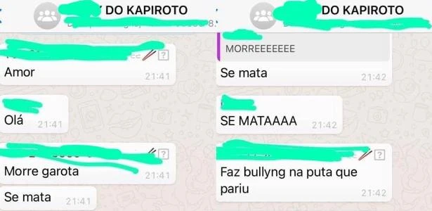 Menina de 11 anos sofre bullying de colegas, no RJ; 'se mata', diz mensagem